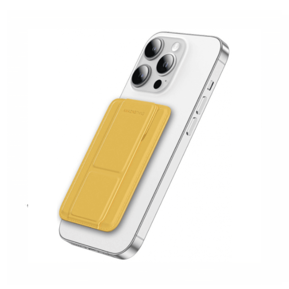 Amazingthing Smoothie Pro Iphone Card Wallet + Stand + Grip / Magsafe / Yellow