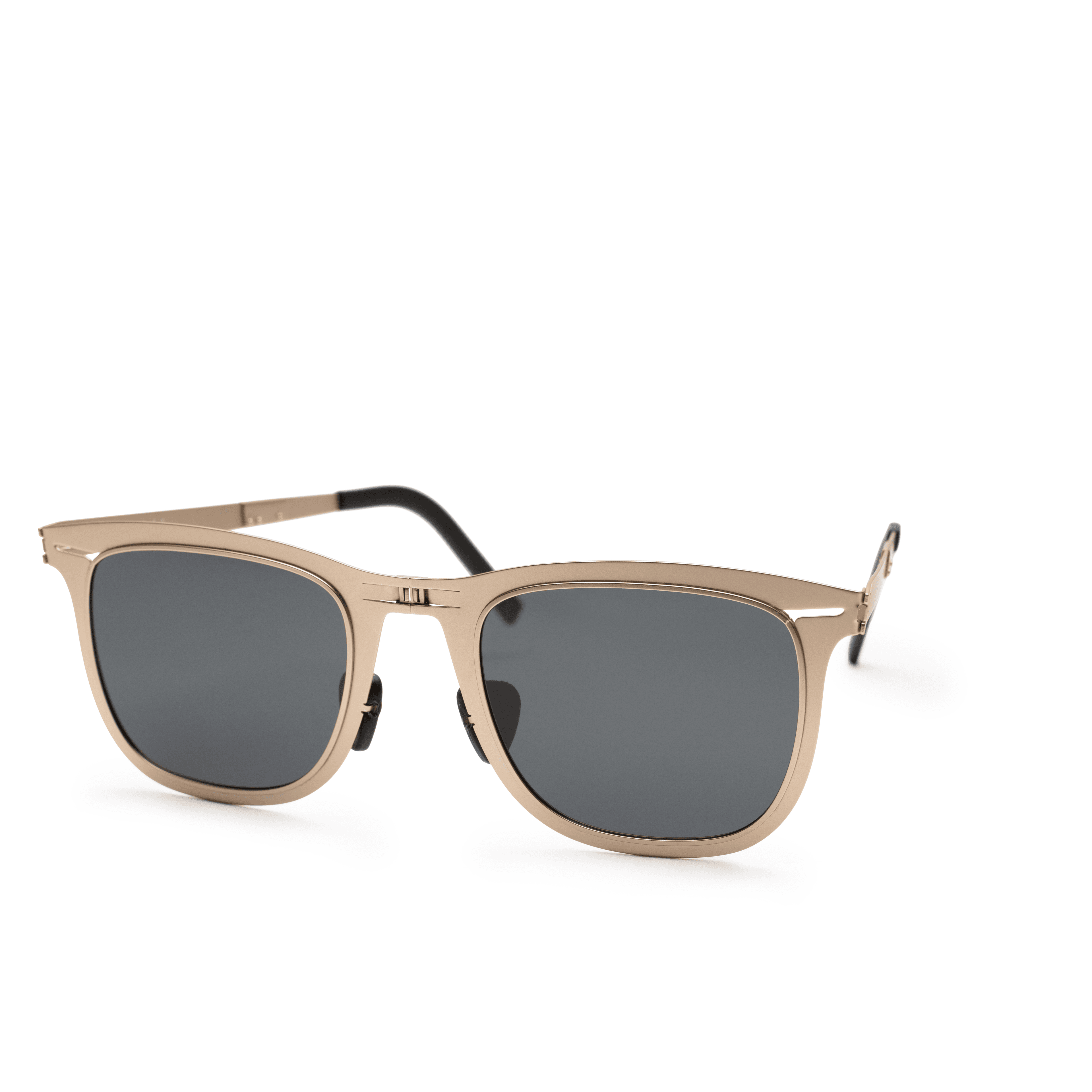 Rain Gold On Black Sunglasses