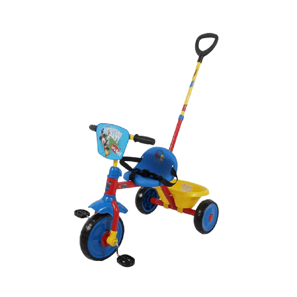 Mickey Mouse Tricycle with Push Handle