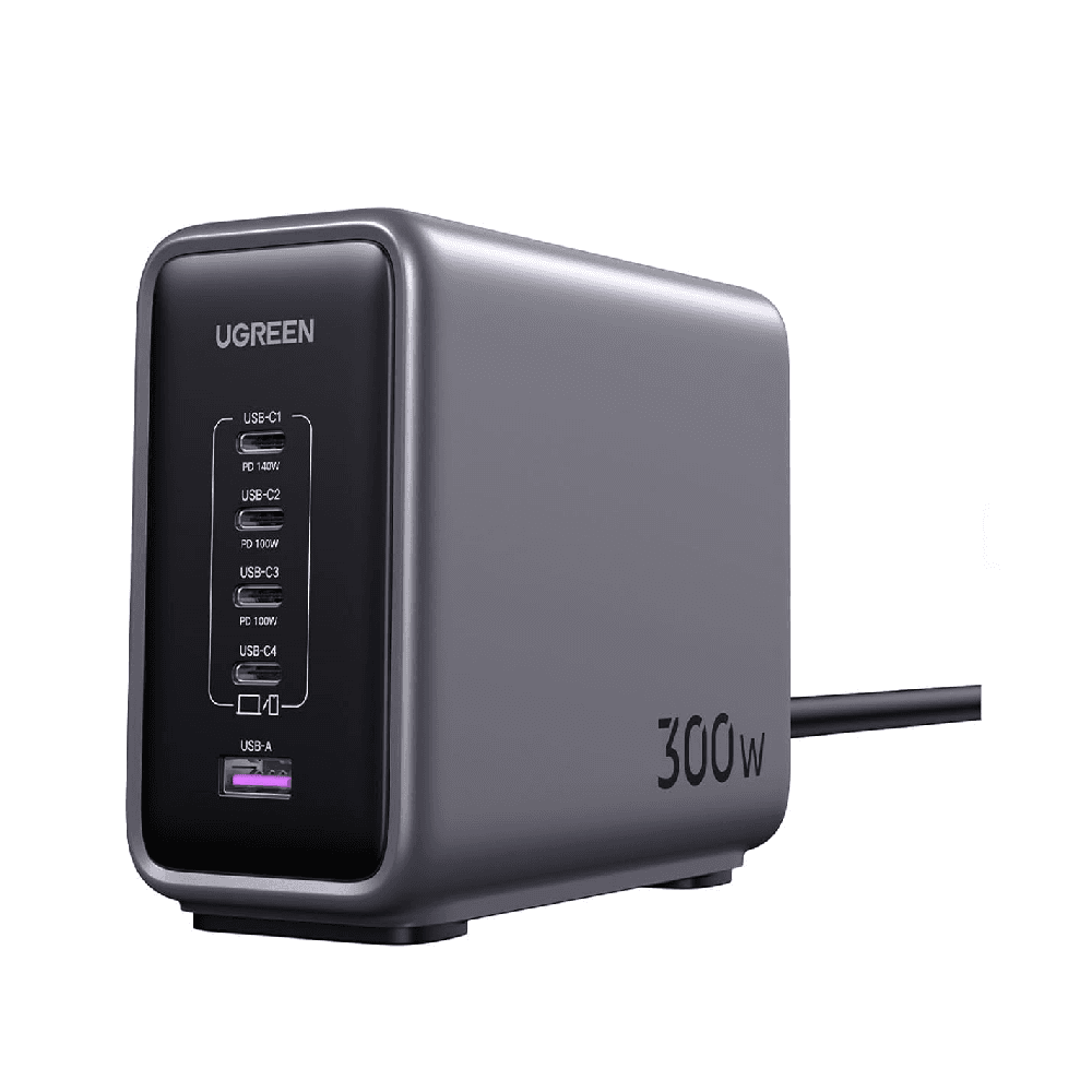 Ugreen MacBook Pro Charger 300W USB-C Nexode 5 Port PD 3.1 PPS Super Fast GaN Laptop Charger