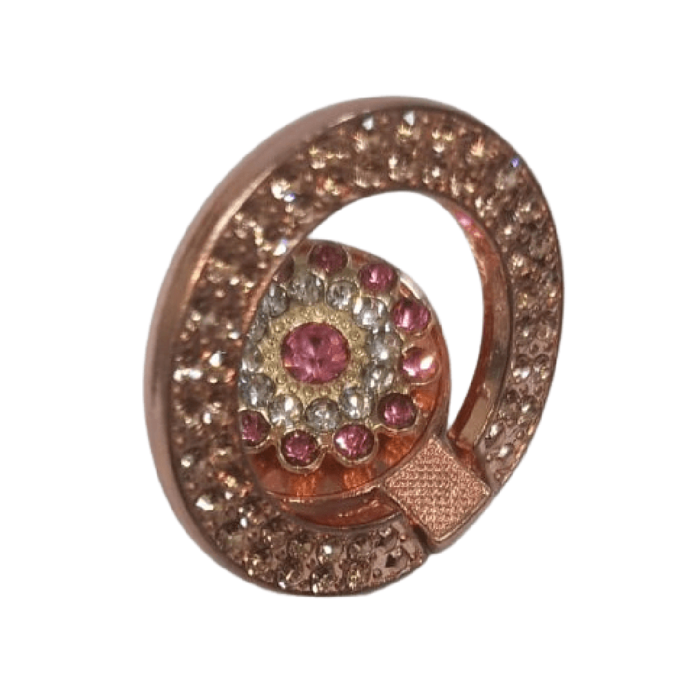 Fancy Round Mobile Ring Holder With 360 Kickstand Pink