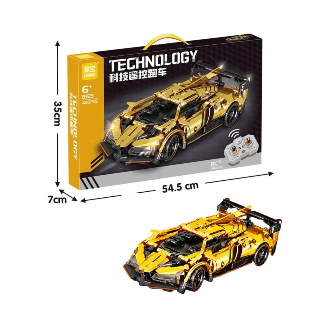 Building Blocks Sport Car Gold Remote Control