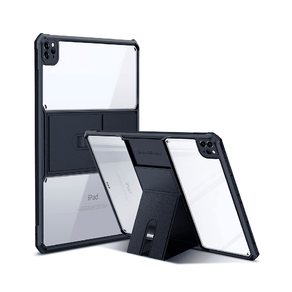 Xundd Magnetic Stand Back Cover For iPad Pro 12.9 Inch 2020/2021/2022 Clear Black