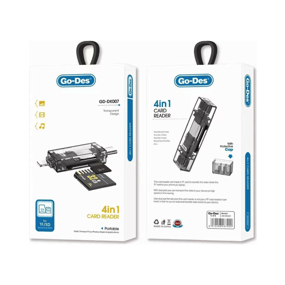 Go-Des 4 In 1 Card Reader GD-DK007