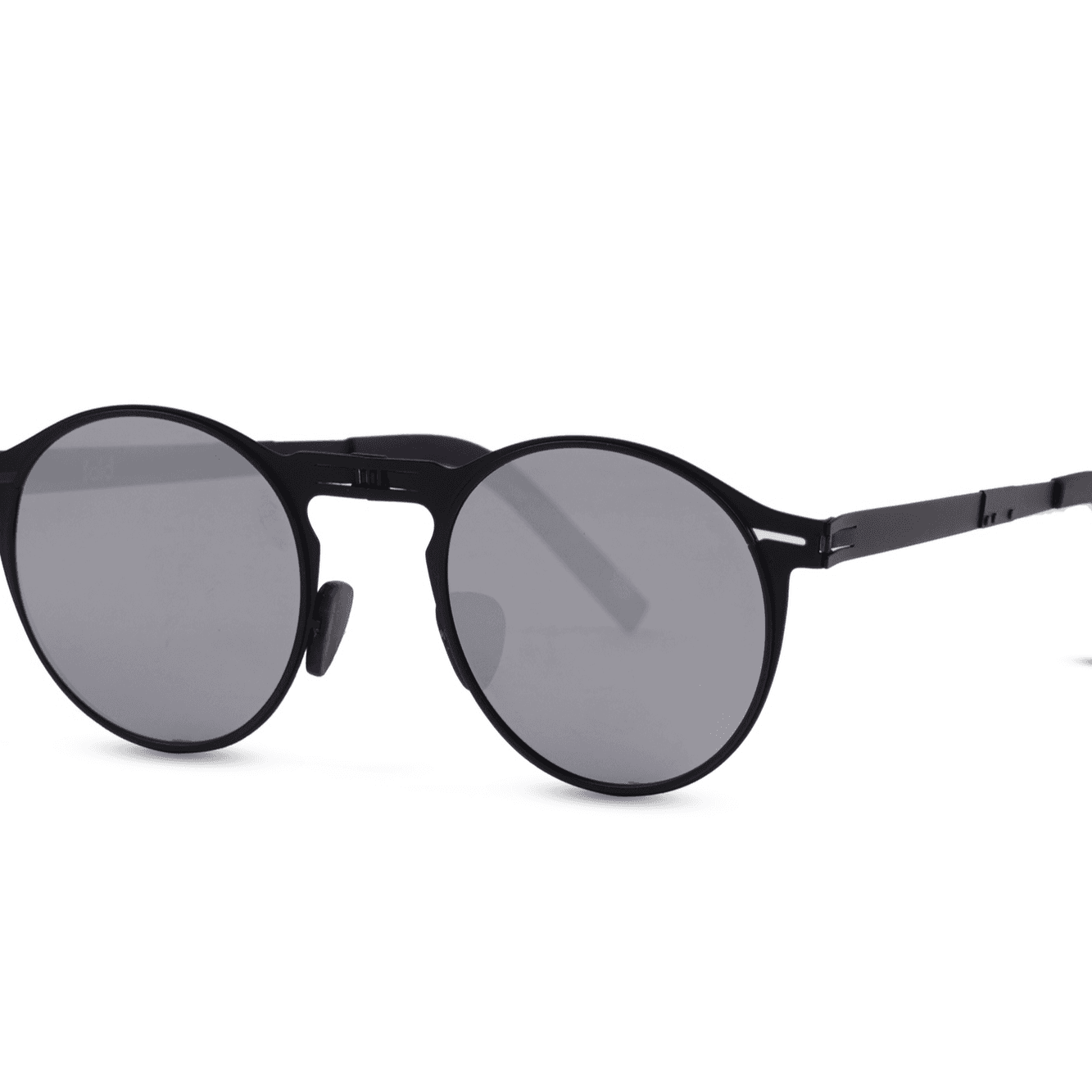 Space Black On Silver Mirror Sunglasses