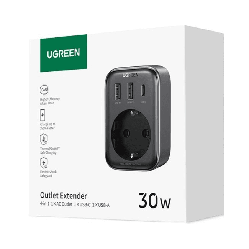 UGREEN 4-in-1 30W PD Type B Travel Adapter with USB Ports