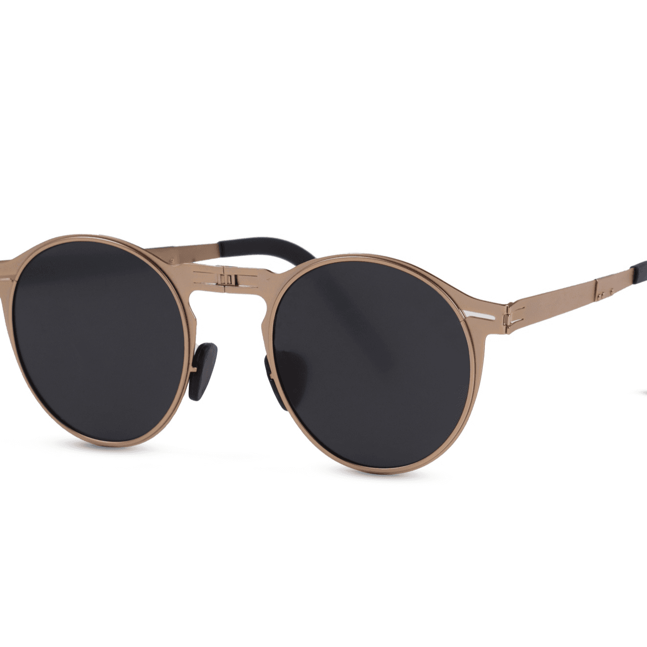 Space Gold On Black Sunglasses