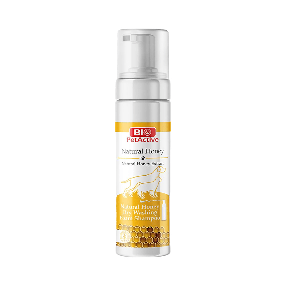 Bio PetActive Natural Honey Dog & Cat Dry Foam Shampoo 