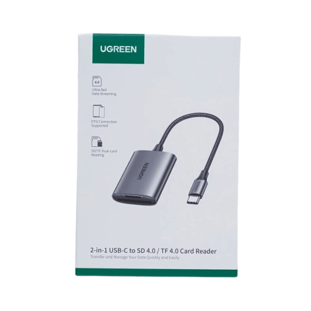 يوجرين قارئ بطاقات يو اس بي- سي 2 في 1 (SD 4.0 وميكرو SD OTG)