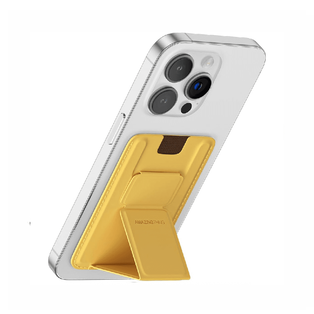 Amazingthing Smoothie Pro Iphone Card Wallet + Stand + Grip / Magsafe / Yellow