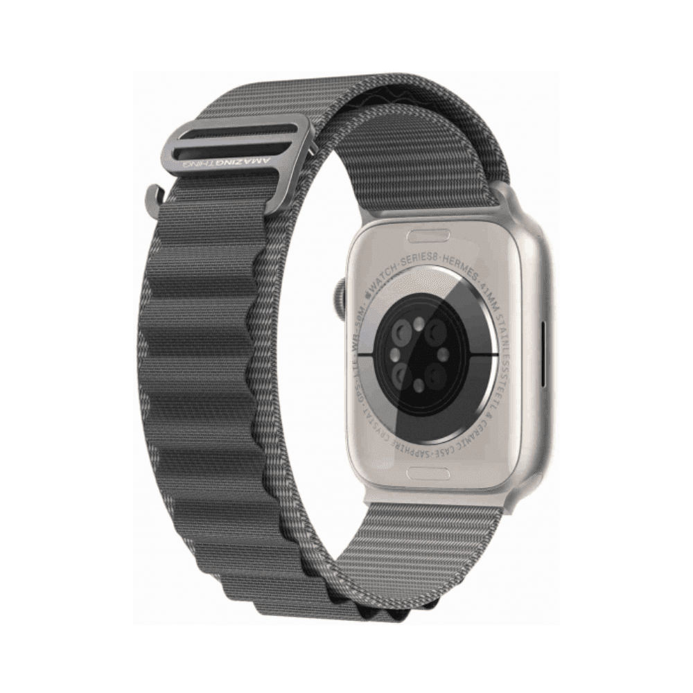 سير AmazingThing Titan Sport لساعة ابل / حجم 38 و 40 و 41 / تصميم انيق / رصاصي