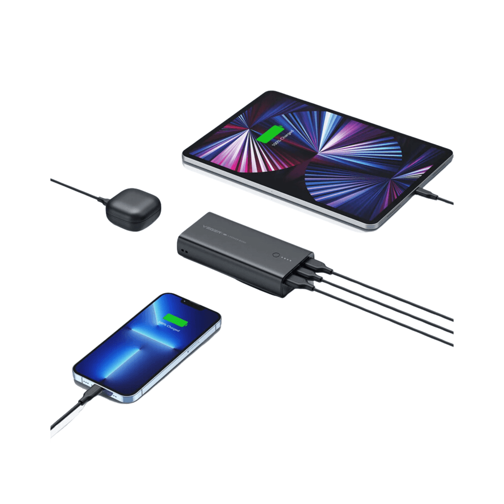 Vegerance 100 Built-in EU Plug Power Bank PD 22.5W 10000mAh Black