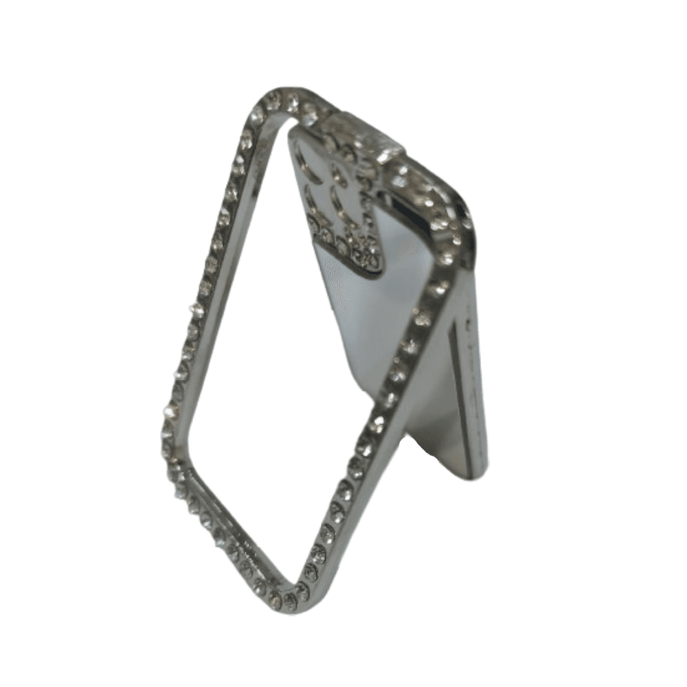 Elegant Fancy Square Mobile Holder Silver