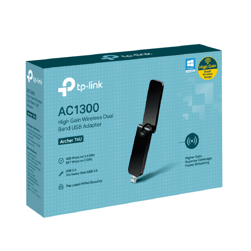 تي بي لينك محول واي فاي عالي الكسب AC1300 مع دعم للماك