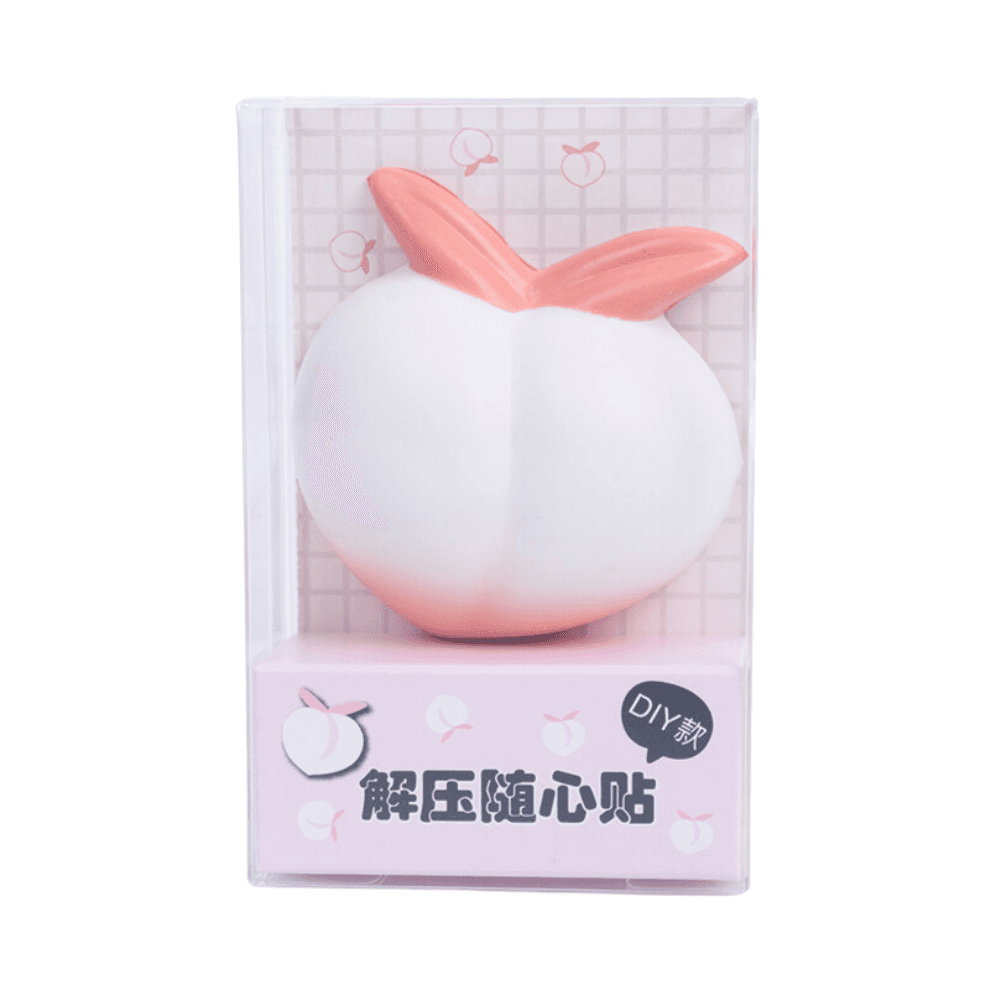 Cute Sticky Toy with Flat Back Fun Decor in Bunny Girl with Bow Duck Peach Shapes