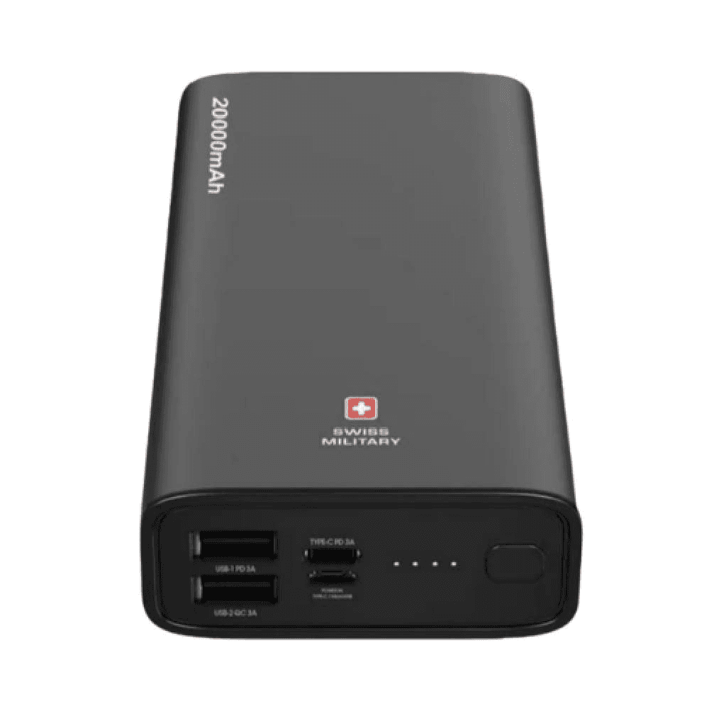 Swiss Military Chandoline 20W QC with Type-C PD 20000mAh Power Bank Black