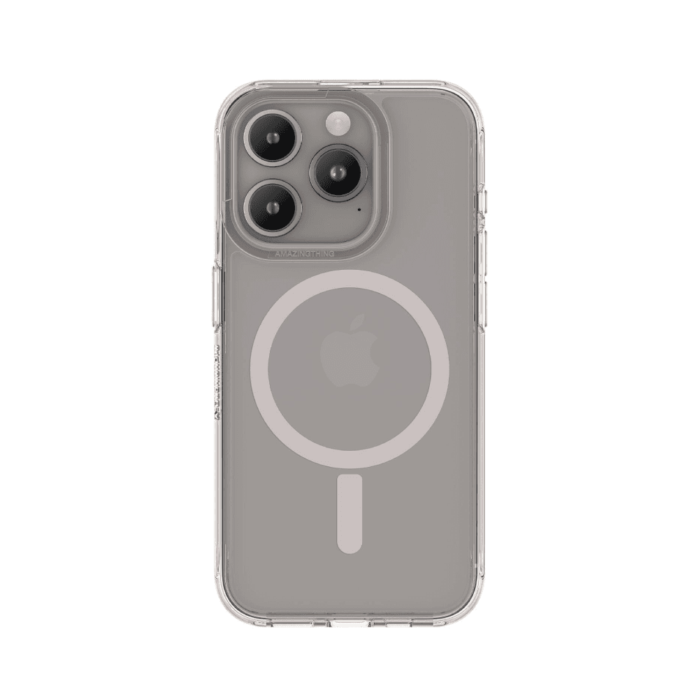 AmazingThing Minimal MagSafe Case for iPhone 15 Pro Max / Drop-Resistant / MagSafe / Gray