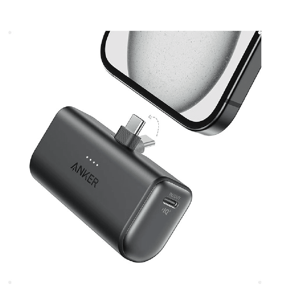 Anker Nano 5000mAh 22.5W Built-In USB-C Connector Power Bank Black
