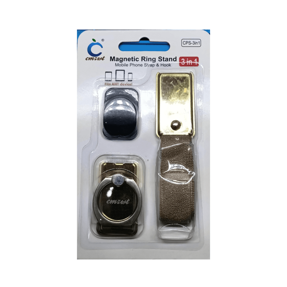 Cmzwt Magnetic Ring with Stand Mobile Phone Strap Gold