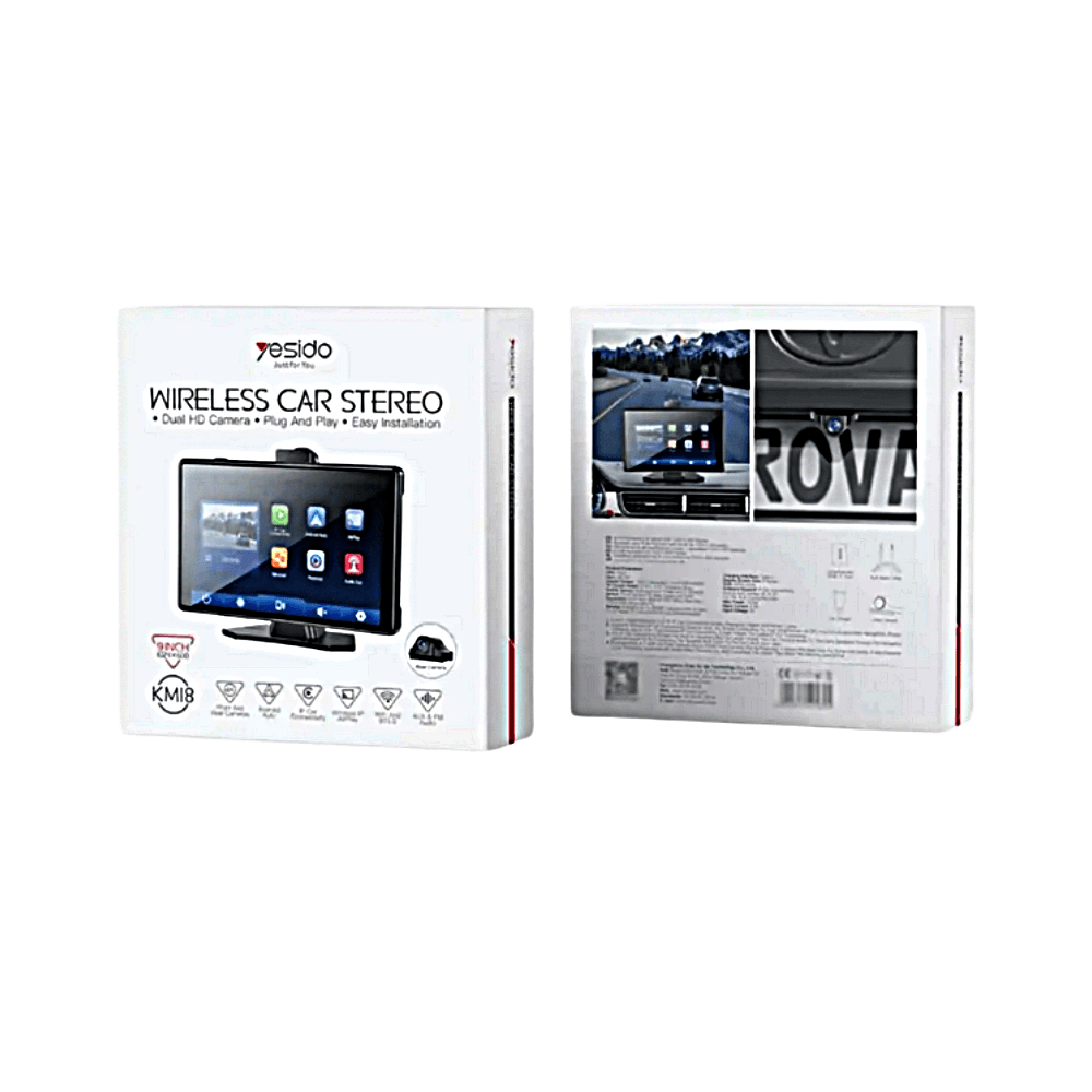Yesido KM18 9 Inch Center Console CarPlay Portable Car Video Navigation With Driving Recorder