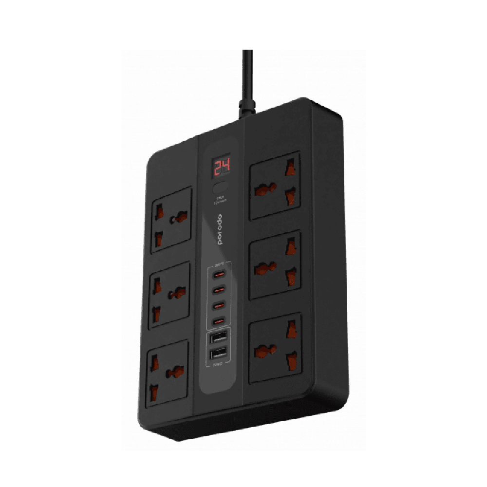 توصيلة كهرباء من بورودو مع 6 بلكات و 6 USB / مع ميزة الاغلاق الذاتي - 7267547496359