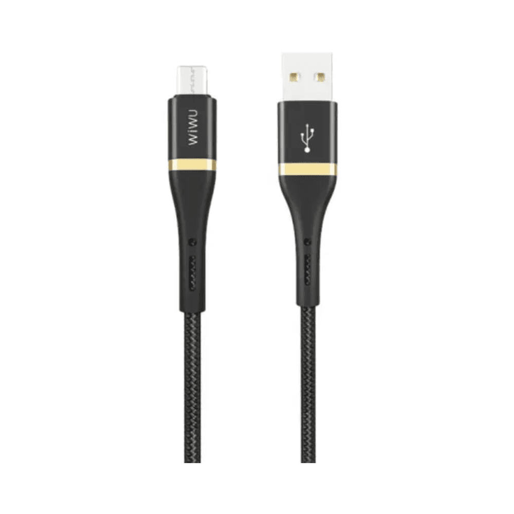 WiWU 2.4A USB to Micro USB Elite Data Cable 3M ED-102 Black