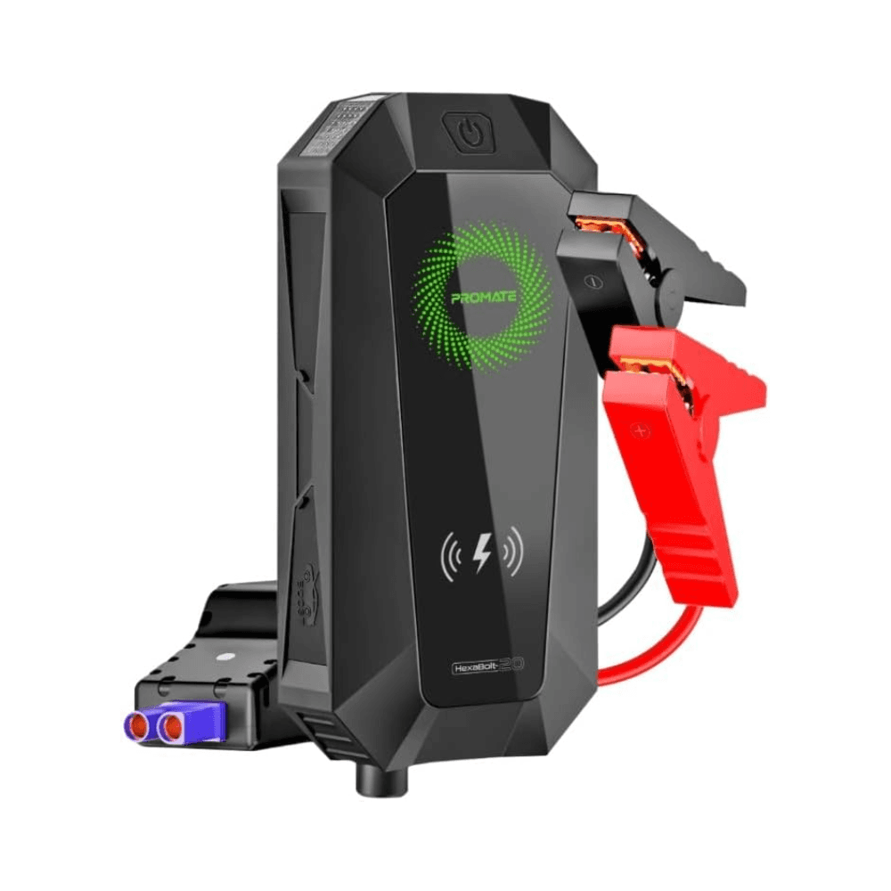 برومات شاحن قفز عالي السعة 1500A/12V باور بانك باللون الأسود