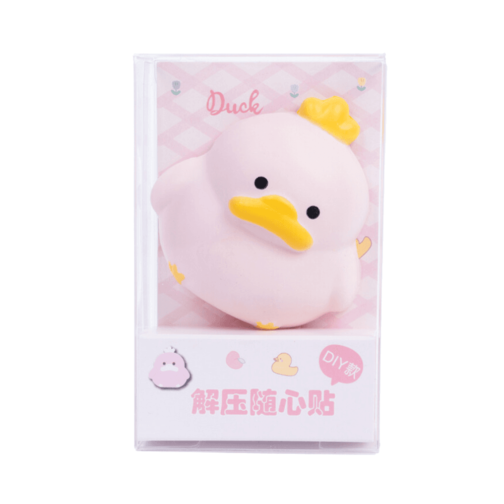 Cute Sticky Toy with Flat Back Fun Decor in Bunny Girl with Bow Duck Peach Shapes