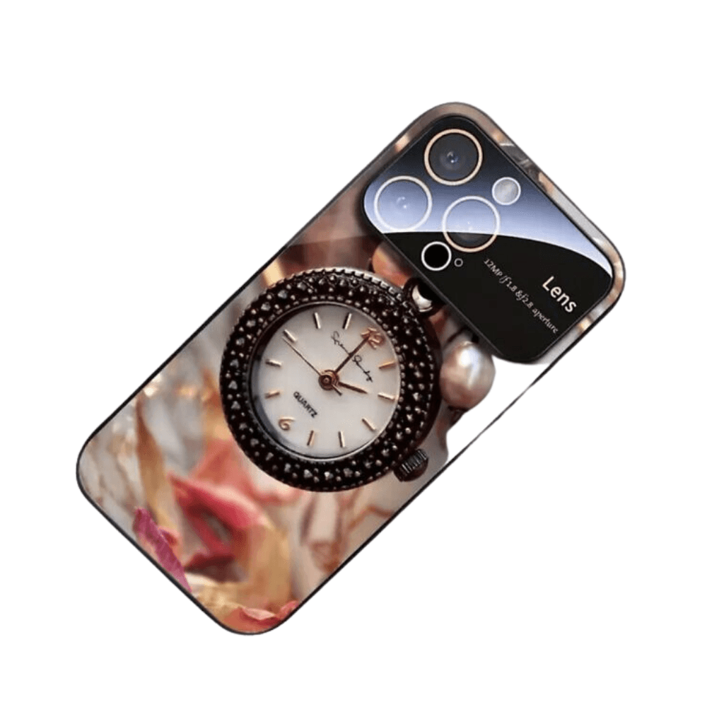 HD Patterns Imitation Glass Phone Case For iPhone 15 Pro