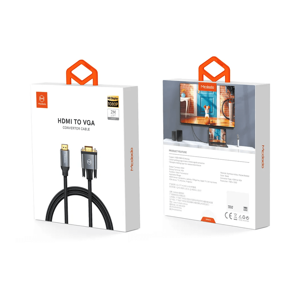 Mcdodo CA-7770 HDMI to VGA Cable 1080P High Definition 2M