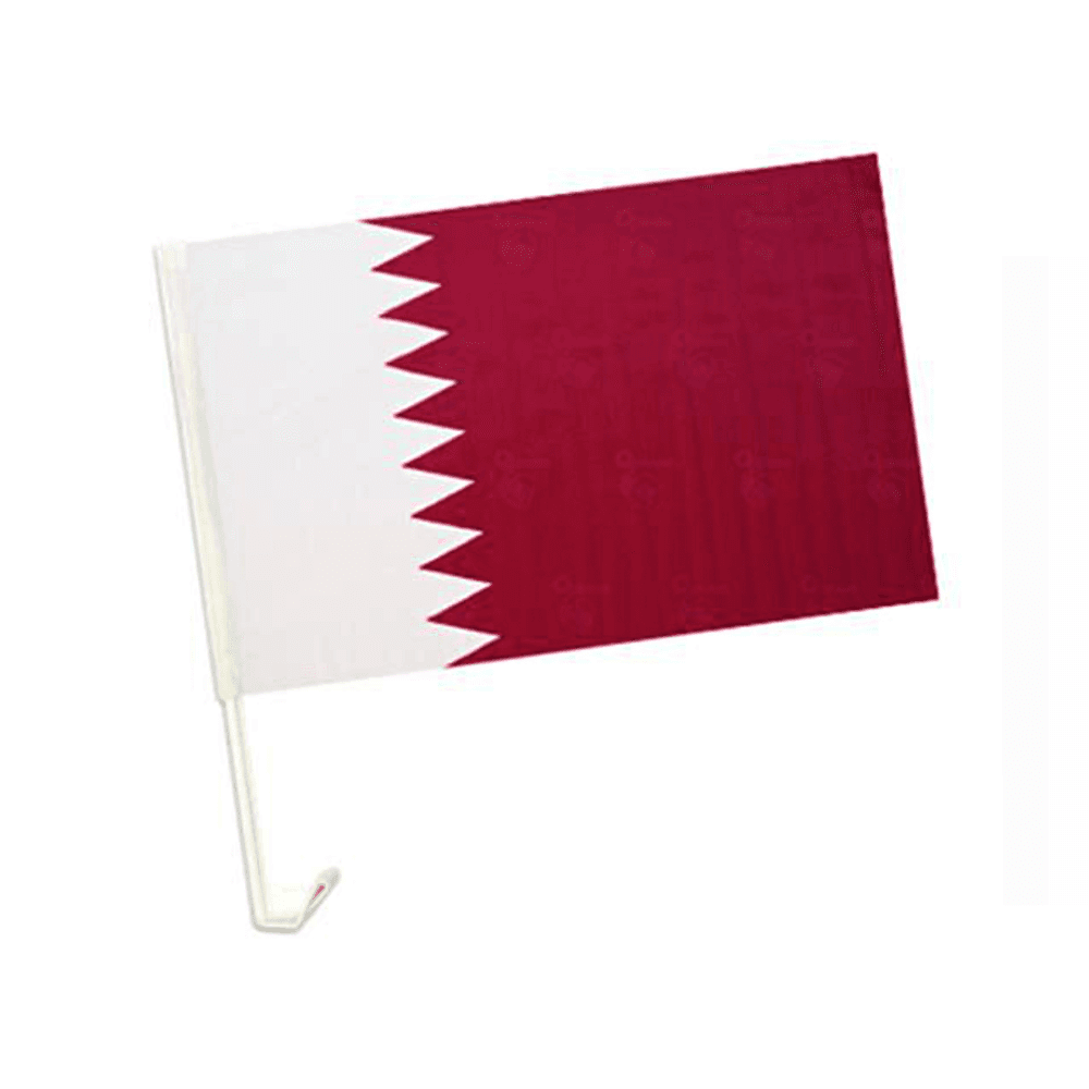 علم قطر عصا نافذة السيارة