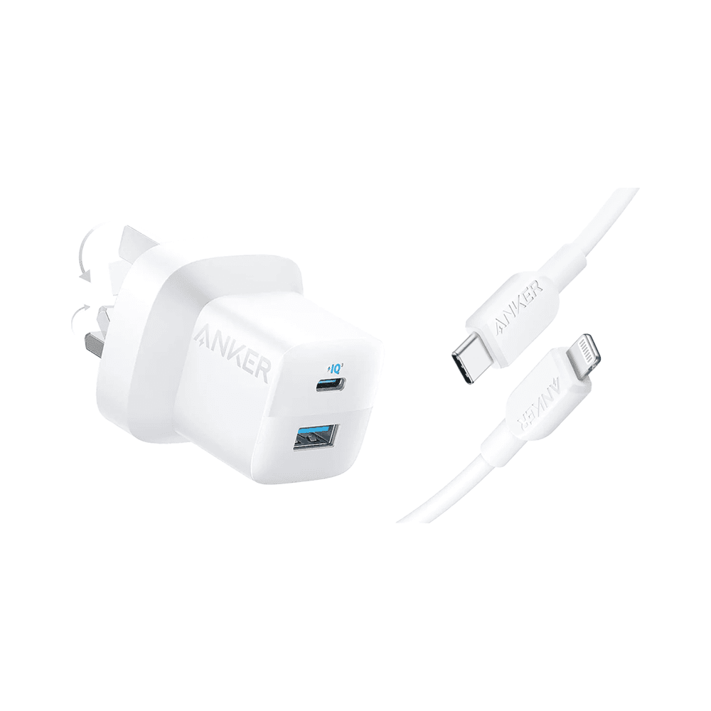 Anker 33W PD & USB Port Home Adapter With Type C To Lightning Cable