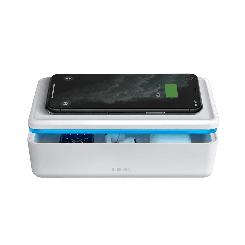 Energea Stera360 UVC + UVA LED Rapid Sanitizing Box with 15W Fast Wireless Charging 
