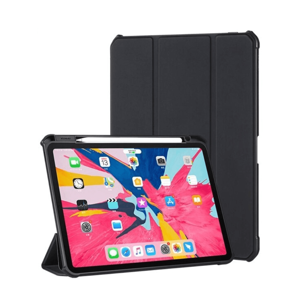 Xundd iPad Air 13 2024 Flip Leather Cover 12.9 Inch Black