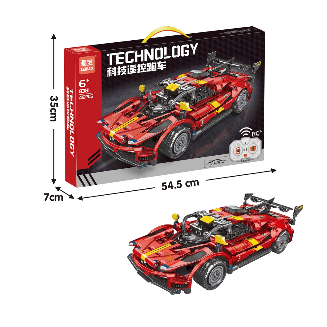 Building Blocks Sport Car Red Remote Control