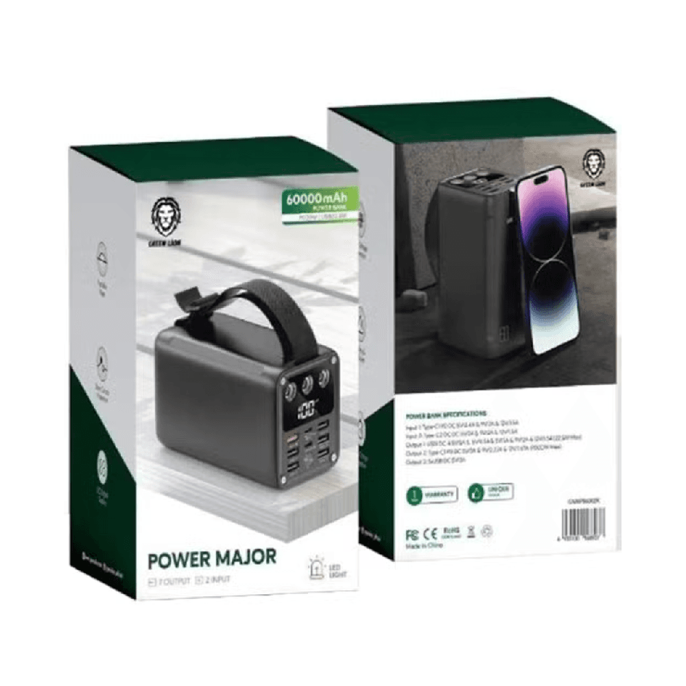 Xundd Xdch 038 60000mAh Powerbank With 7 Output & 2 Input Black