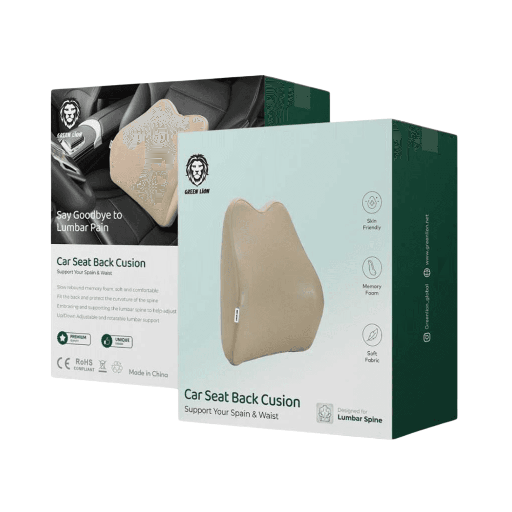 Car Seat Back Cusion Colour Light Brown