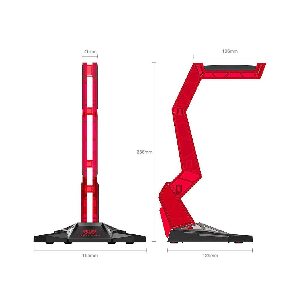 Onikuma Gaming Headset Stand Red