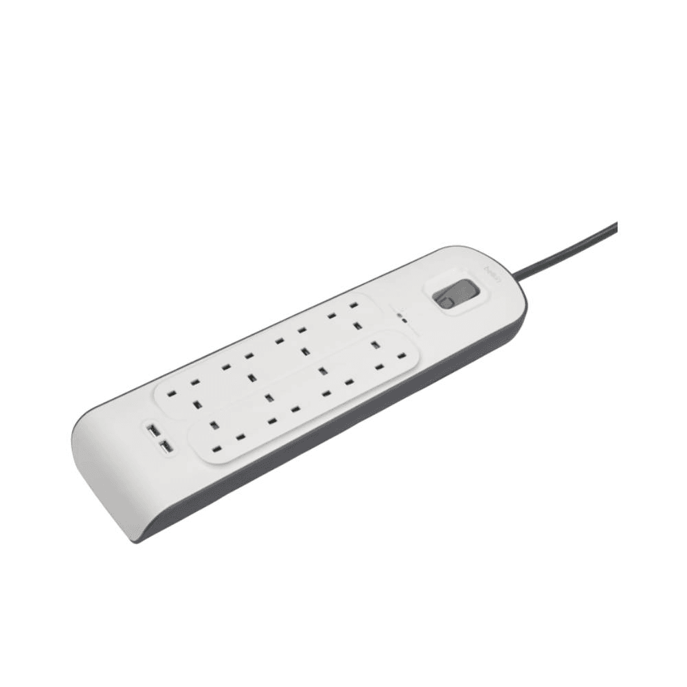 Belkin 8 Socket 2 USB Extension 2m White
