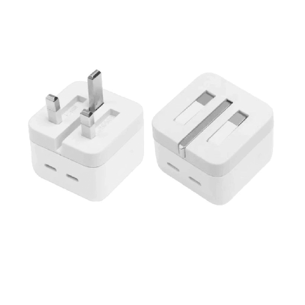 Apple 35W Dual USB Type-C Port Power Adapter With 2 x USB Type-C Female Ports For iPhone & MacBook Air White