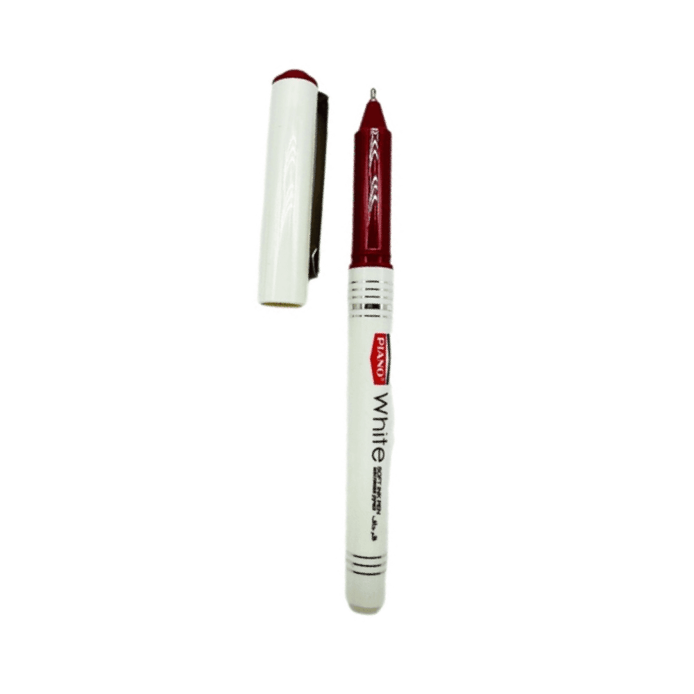 Piano White 0.7mm Ballpoint Pen - Red 11132