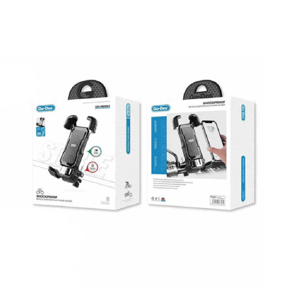 Go-Des 360 Degree Shockproof Motorcycle Bicycle Phone Holder