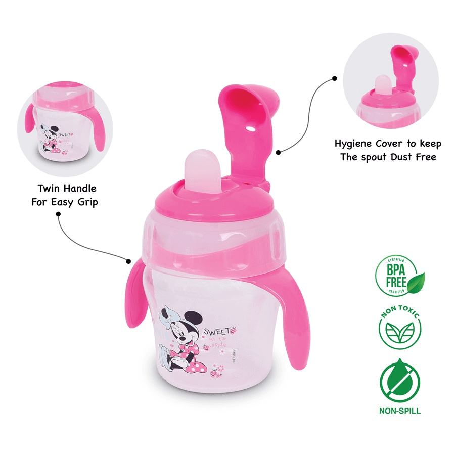 Disney Bpa Free Double Handle Sipper With Lid 4Oz (Pink)