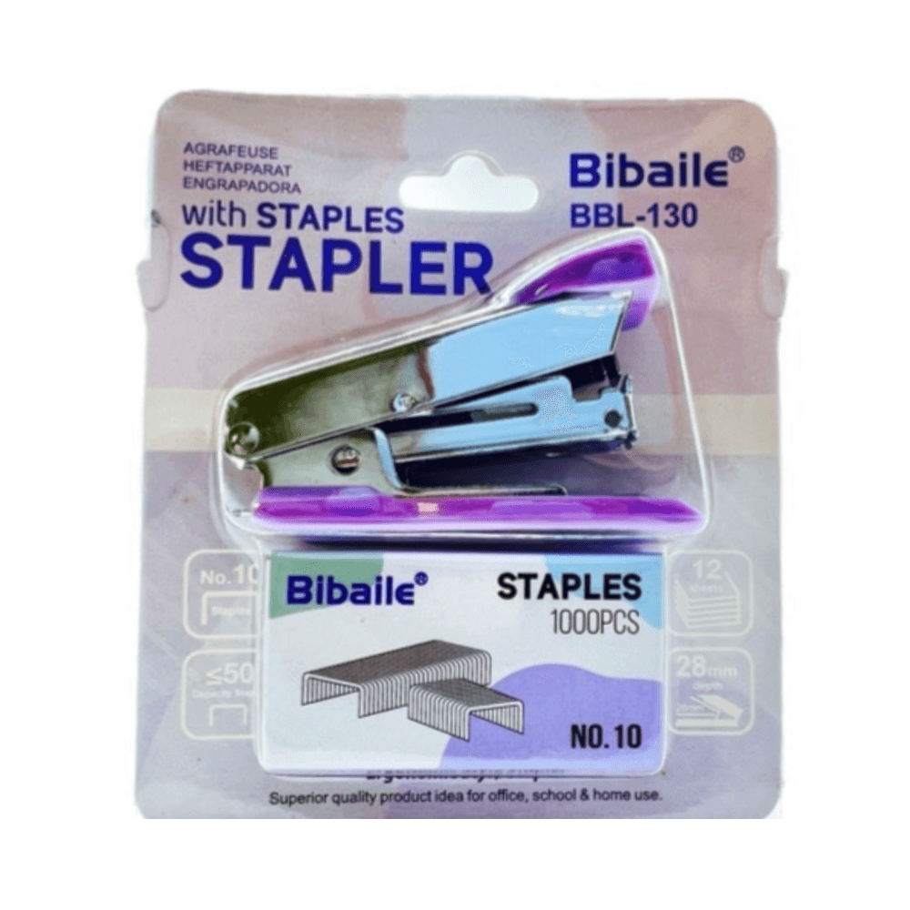 Bibaile Mini Stapler With Staples - Purple 12496