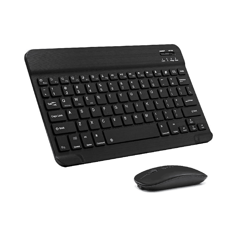 Xukinroy Ultra-Slim Rechargeable Portable Wireless Bluetooth Keyboard & Mouse Set Black