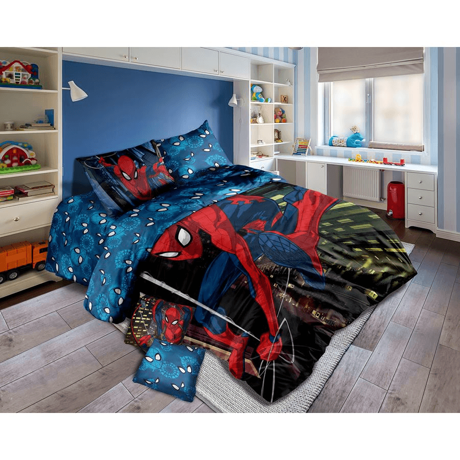 Disney Marvel Comforter Set Pack Of 4 (Spider Man)