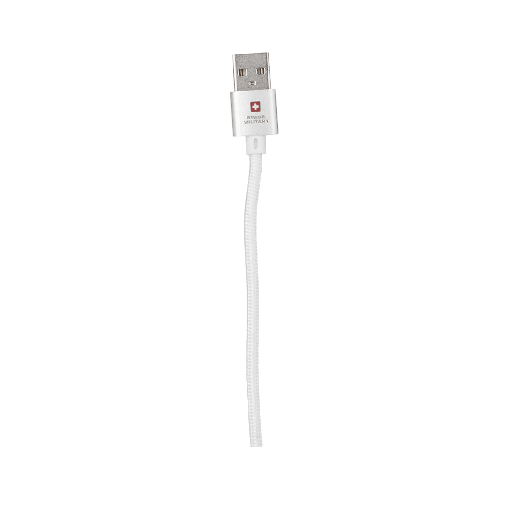 Product Overview:
The Swiss Military 3 In 1 Cable offers versatile compatibility with multiple devices, allowing you to charge and sync.

Key Features
‣ Multi-Function: Supports USB-A, USB-C, Lightning, and Micro connections for various devices.
‣ Heavy Duty: Durable braided design ensures long-lasting performance.
‣ High Performance: Fast charging and data transfer capabilities.

Technical Specifications
‣ Layout: 2-meter length with multiple connectors
‣ Material: Braided nylon for added strength
‣ Compatibility: Works with devices supporting USB-A, USB-C, Lightning, and Micro ports