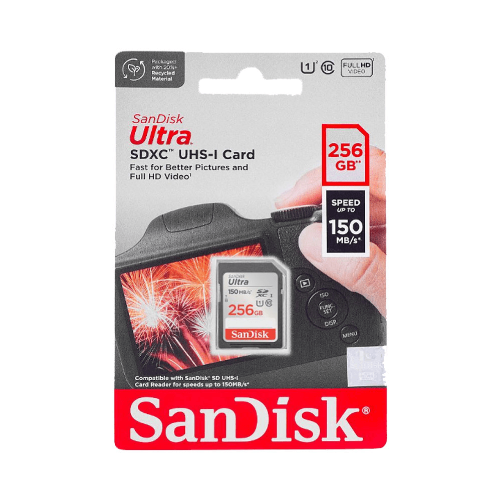 Sandisk 256Gb Ultra Sdxc Card Uhs-I, 150Mb/S For CAMERA