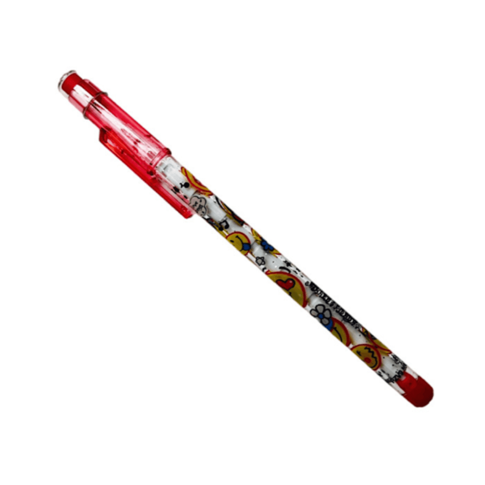 Bensia Happy Face Smile Push Pencil - Red 10116