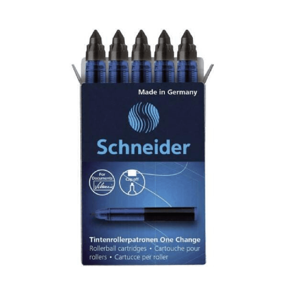 Schneider Rollerball One Change Cartridge Box 5Pcs - Black 